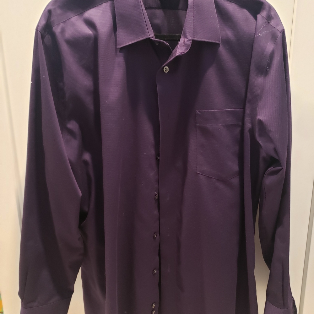 Jones New York Men's Classic Dress Shirt in Deep Purple